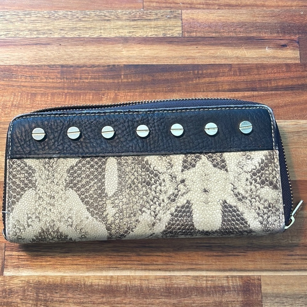 Olivia + Joy Snake Like Embossed Wallet. 8x3.75. P/M/A2401